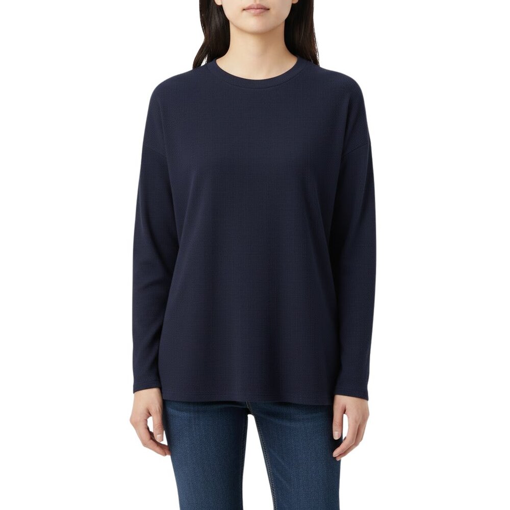 Eileen Fisher Black Long Sleeve Crew Neck Knit Top‎ – Women’s S/P